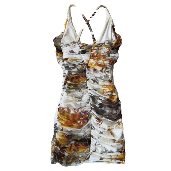 bebe 'Garden Spell' Ruched Mini Dress/XSmall - Picture 3 of 10